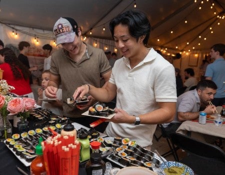 Students gather for Chabad at Rice's 2026 Sushi Social