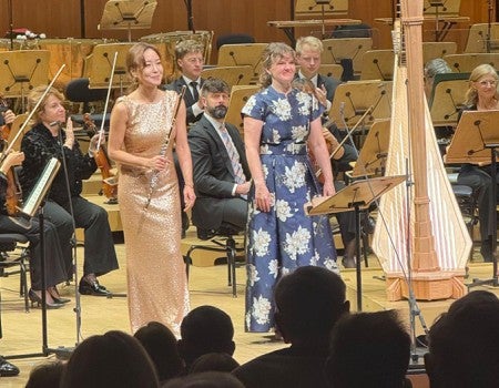 Allegra Lilly performing with the Houston Symphony Orchestra