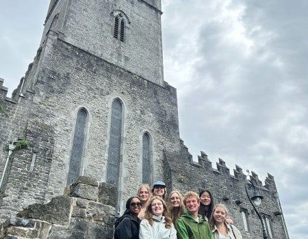 Ava Cheponis and fellow students in her summer research cohort explore Ireland during their eight-week program at the University of Limerick. (Photo courtesy of Ava Cheponis)