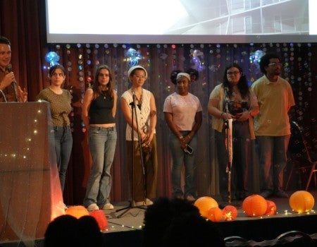 Ian Schimmel with R2 student staff