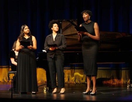 Julia Bullock and Shepherd School students