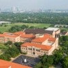 Aerial photo of McNair Hall, home of Rice's Jones Graduate School of Business.
