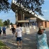 Rice Stadium is serving as a polling location for Harris County residents.