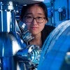 Rice University physicist Ming Yi with her lab's angle-resolved photoemission spectroscope