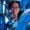Rice University physicist Ming Yi with her lab's angle-resolved photoemission spectroscope