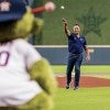 Cruz jr throwing out pitch at astros game 