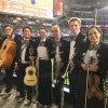 Members of Mariachi Luna Llena are pictured Sept. 19 at Minute Maid Park, where they performed the national anthem ahead of the Houston Astros' game against the Arizona Diamondbacks. (Courtesy photo)