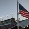 American flag at Rice Stadium