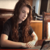 girl on laptop