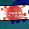 Phone showing COVID-19 Webinar