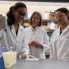 Kathryn Kundrod, Rebecca Richards-Kortum and Mary Natoli in lab.