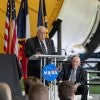 George Abbey speaks at Rocket Park dedication