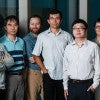 Rice University physicists (from left) Tong Chen, Pengcheng Dai, David Tam, Andriy Nevidomskyy, Bin Gao and Emilia Morosan