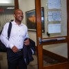 Reginald DesRoches enters his office on first day as Rice President