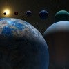 illustration of a wide variety of known exoplanets