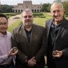 Pedro Alvarez, Michael Wong, Shell’s Mike Reynolds share honor for project to remediate, reuse fracking water