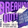 Flyer for the Rice Department of English’s Cherry Reading Series will present “Breaking Out! The Untold Stories of Writing and Publishing a First Book,” on Feb. 27, 2023.