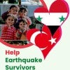 image from flyer highlighting earthquake relief fundraising efforts