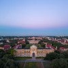 A drone view of Rice University's campus.