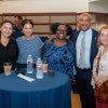Rice's President DesRoches with staff members
