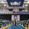 Photo of crowd at December commencement. 