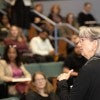 Keynote speaker Elizabeth Loizeaux speaks at the Center for Teaching Excellence's annual symposium on teaching and learning.