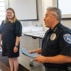 RUPD Chief Clemente Rodriguez speaks during a recognition event for the first responders who saved a Rice student's life on May 29, 2024.