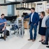 Morgan Luttrell, Amy Dittmar, Reginald DesRoches in neuroengineering lab