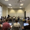 Ann Johnson speaks to Rice students