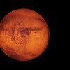 mars on black background