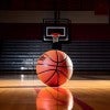 Basketball on court