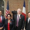 Reginald DesRoches, Ruth Simmons, Laurent Bili and Valerie Baraban.