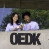 Casey and Kuye outside the OEDK at Rice