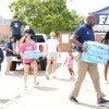 Rice student-athletes and staff load donations at the Brian Patterson Sports Performance Center as part of a two-day flood relief drive supporting Central Texas communities.