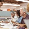 Adult learners participate in a classroom discussion, a focus of research by Rice University professor Margaret Beier.