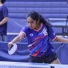 A member of the Rice University Table Tennis Club’s women’s team.