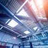 A stock image of an air conditioning system in an industrial building