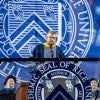 Commencement speaker John Green at the podium 