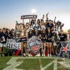 Rice women's track and field team after winning the 2026 American Conference championship