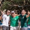 Attendees of Rice's watch party for the opening game of the 2026 FIFA World Cup on June 11. 