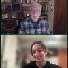 Jeff Russell (top) and Priya Armour (bottom) meet during a Zoom call to discuss their project. 