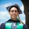 Thiago J. Pinheiro in his cap and gown at Rice 