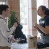 Students volunteer during Owl Access. 