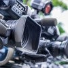 Stock image of TV cameras