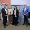 From left to right, Reginald DesRoches, Rebecca Richards-Kortum, Lydia Kavraki, Amy Dittmar and Luay Nakhleh.  