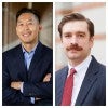 Two headshots: one of an Asian man; one of a white man with a bushy mustache. 