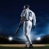 Stock photo of a baseball player.  