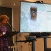 Denva Gallant at the Across Two Seas symposium 