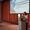 Rachel Kimbro, dean of Rice University's School of Social Sciences, welcomes attendees to the Texas-Latin America Social Science Forum on Language and Opportunity Oct. 7. 