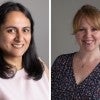 A headshot of a south Asian woman and a headshot of a white woman. 